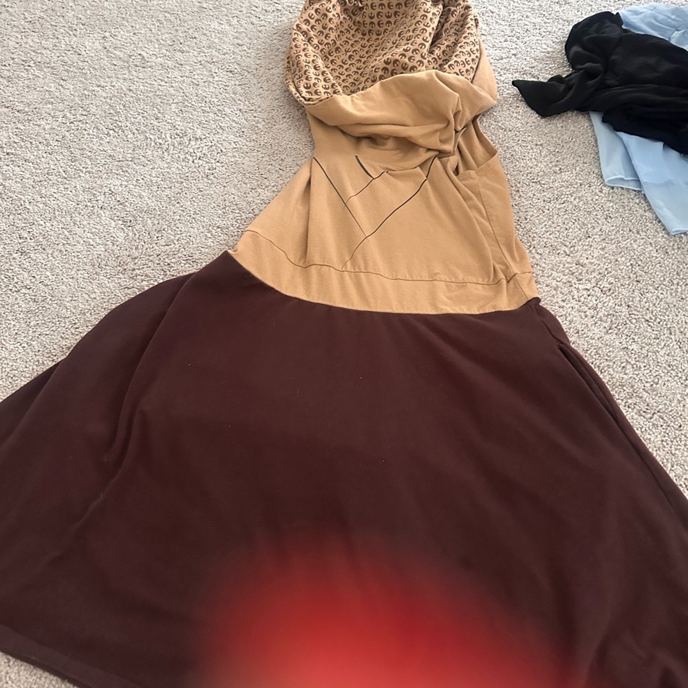 Brown and Tan Hooded Star Wars Jedi Dress - Picture 8 of 9